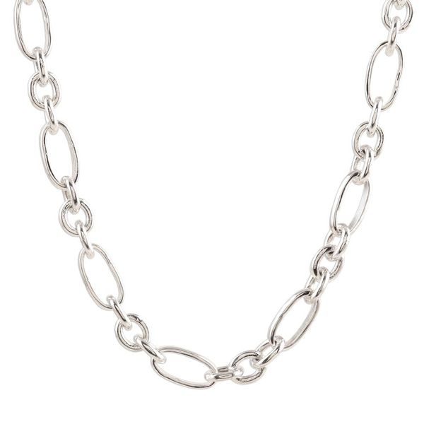 Alternate image for Contemporary Sterling Silver Link Necklace Contemporary Muse