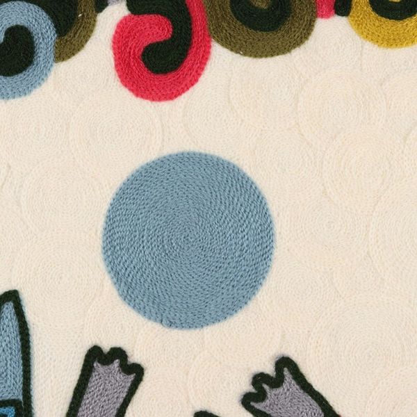 Alternate image for Cotton Cushion Covers Embroidered with a Cat Pair Playful Kitten