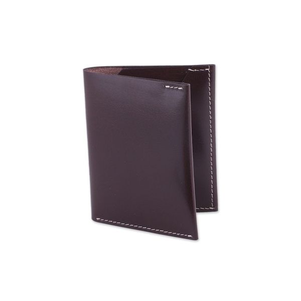 Alternate image for Mens Genuine Brown Leather Card Holder Wallet from India Dauntless Brown