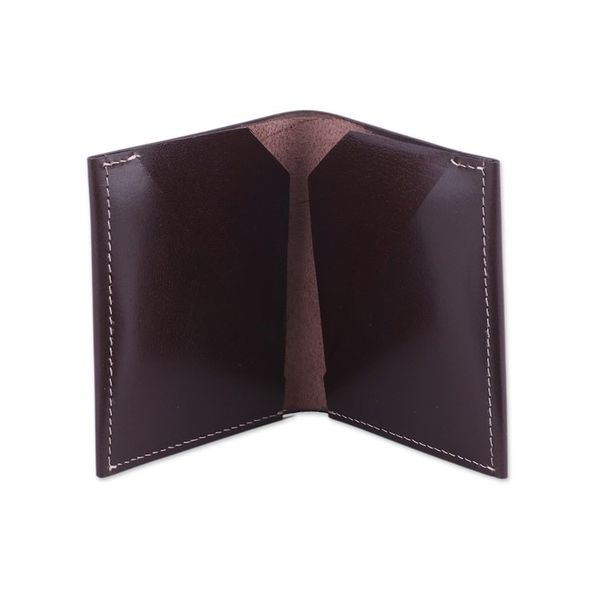 Alternate image for Mens Genuine Brown Leather Card Holder Wallet from India Dauntless Brown