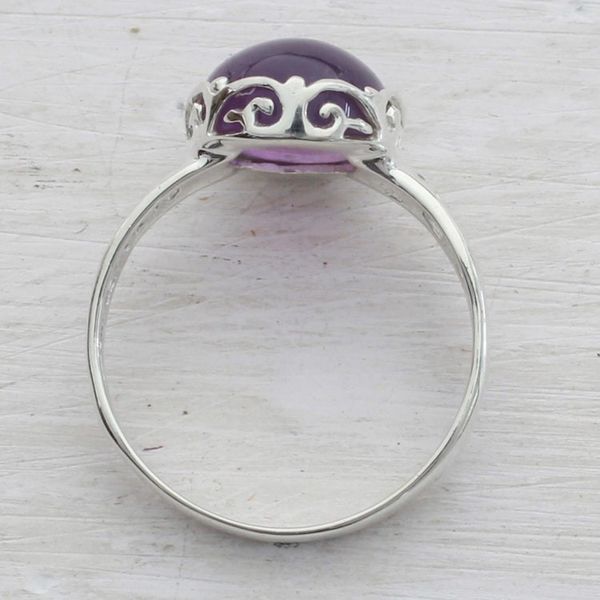 Alternate image for Amethyst and Sterling Silver Cocktail Ring from India Lilac Ecstasy