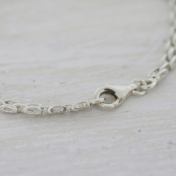 Alternate image for Garnet and Sterling Silver Link Chain Bracelet from India Red Blooms