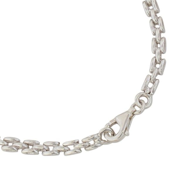 Alternate image for Garnet and Sterling Silver Link Chain Bracelet from India Red Blooms