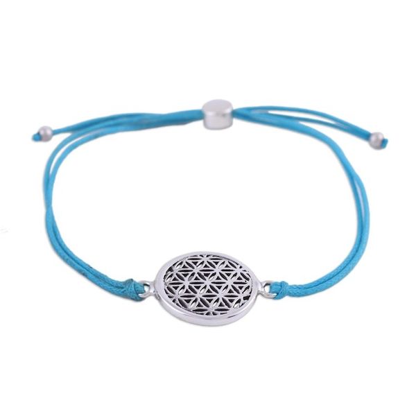 Alternate image for Sterling Silver Circular Bracelet in Sky Blue from India Starry Seeds in Sky Blue