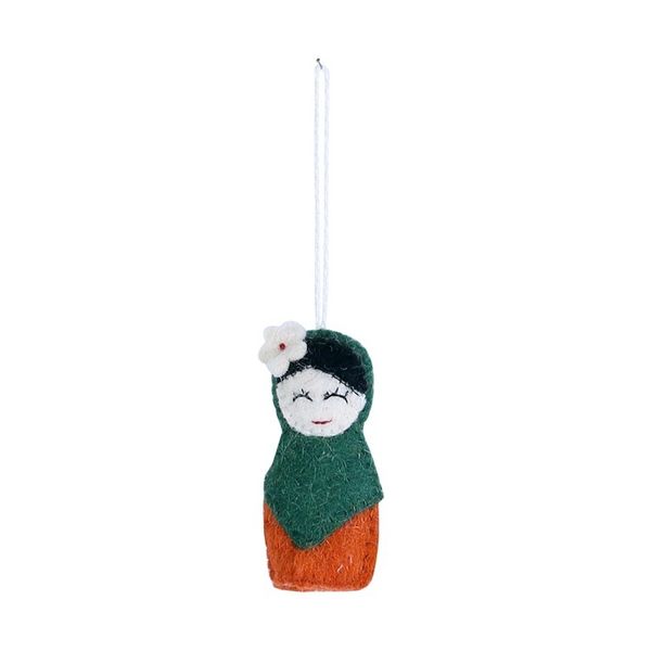 Alternate image for Set of Six Colorful Wool Ornaments from India Best Friends