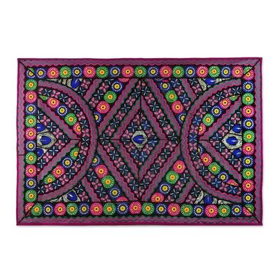 Main image for Recycled Patchwork Floral Wall Hanging from India Floral Ballad