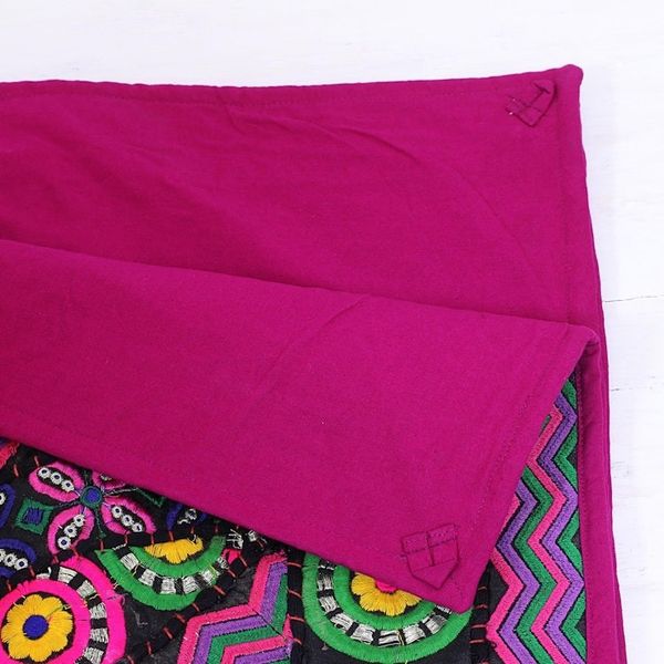Alternate image for Recycled Patchwork Floral Wall Hanging from India Floral Ballad