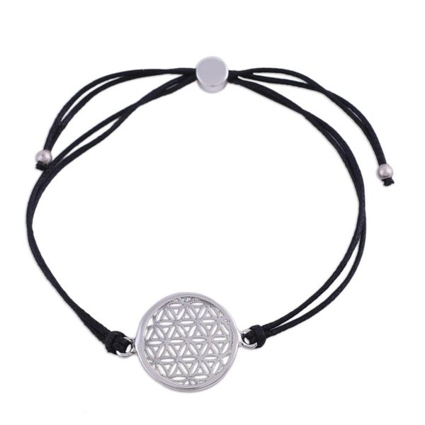 Alternate image for Sterling Silver Circular Bracelet in Black from India Starry Seeds in Black