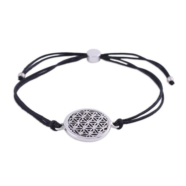 Alternate image for Sterling Silver Circular Bracelet in Black from India Starry Seeds in Black