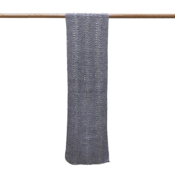 Alternate image for Hand Knit Himalayan Lavender Wool Blend Wrap Scarf Himalayan Cascade in Lavender