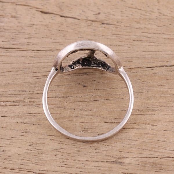 Alternate image for Indian Sterling Silver Cocktail Ring with Jali Tree Motif Majestic Jali Tree