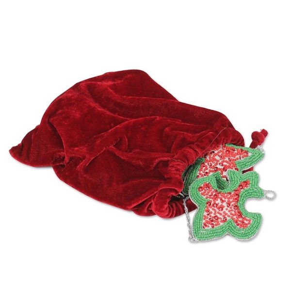 Alternate image for Set of Six Indian Christmas Ornaments in Red and Green Christmas Party
