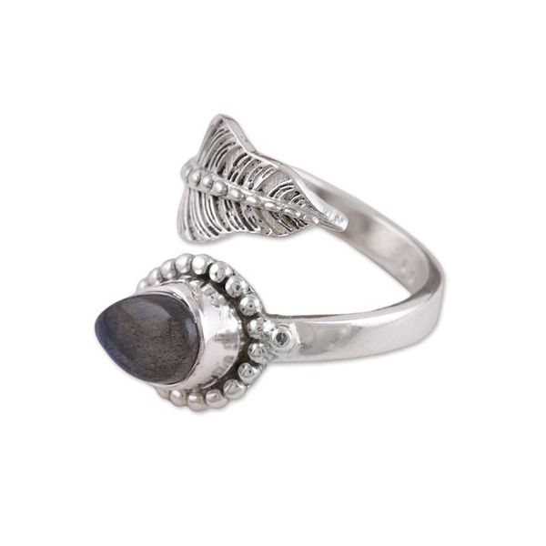 Alternate image for Handmade 925 Sterling Silver Labradorite Wrap Ring India Blissful Alliance