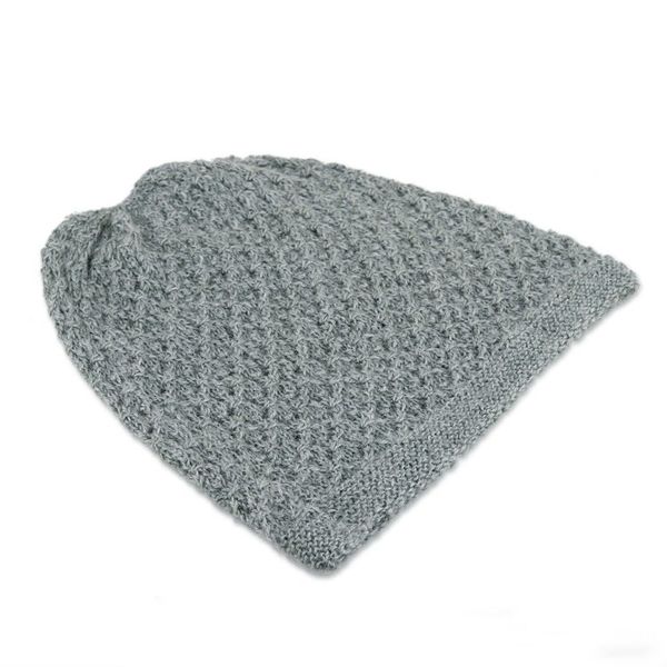 Alternate image for Hand Knitted Jade Green Wool Blend Hat from India Himalayan Comfort in Jade