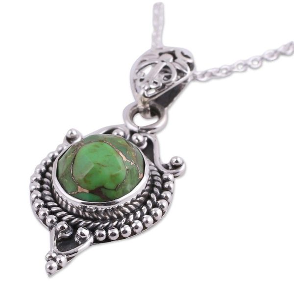 Alternate image for Indian Style Fancy Sterling Silver Pendant Necklace Grand Presence