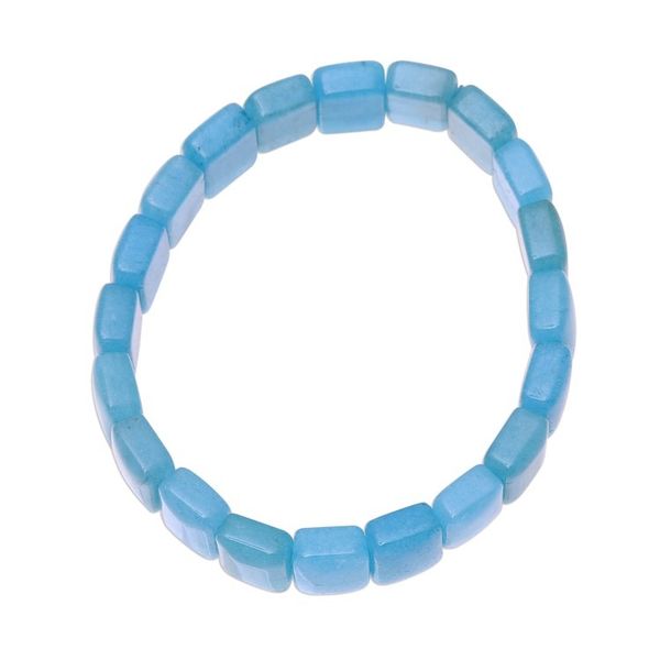 Alternate image for Handmade Blue Agate Frozen Sea Beaded Stretch Bracelet Frozen Sea