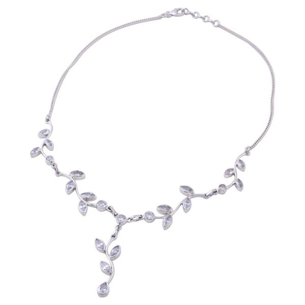 Alternate image for Quartz Garland in Sterling Silver Necklace from India Sparkling Garland