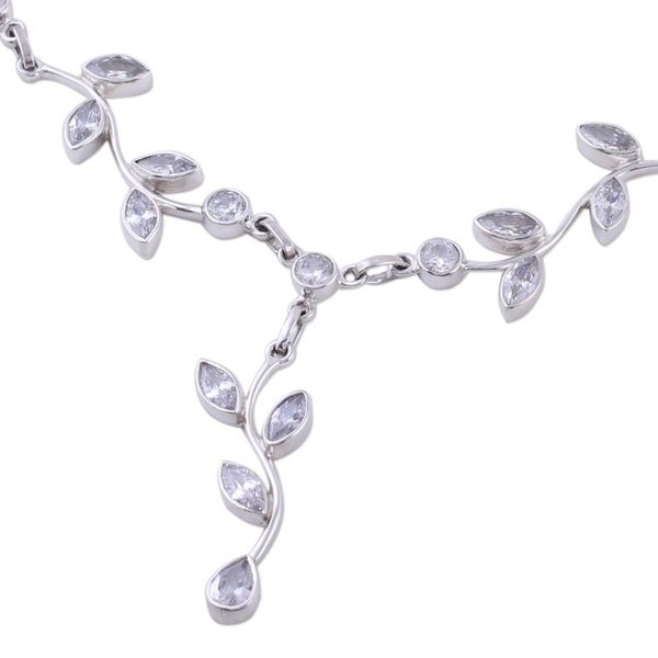 Alternate image for Quartz Garland in Sterling Silver Necklace from India Sparkling Garland