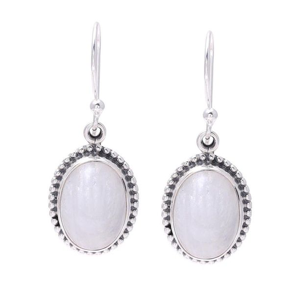 Alternate image for Starling Silver Rainbow Moonstone Magic Mist Dangle Earrings Magic Mist