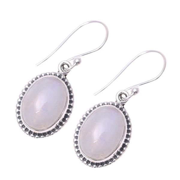 Alternate image for Starling Silver Rainbow Moonstone Magic Mist Dangle Earrings Magic Mist