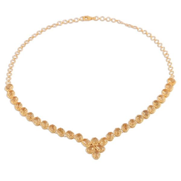 Alternate image for Gold Vermeil and Citrine Necklace Handcrafted in India Sunny Garland