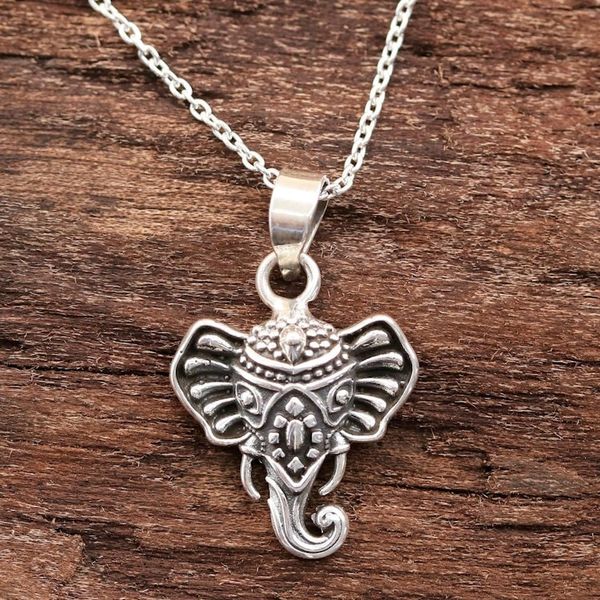 Alternate image for Sterling Silver Ganesha Pendant Necklace from India Graceful Ganesha