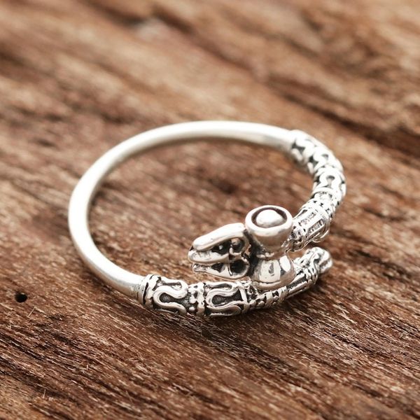 Alternate image for Shiva-Themed Sterling Silver Wrap Ring from India Powerful Shiva