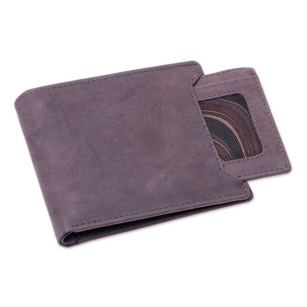 Alternate image for Mens Brown Leather Bi-Fold Wallet with Removable ID Holder Modern Essentials in Brown