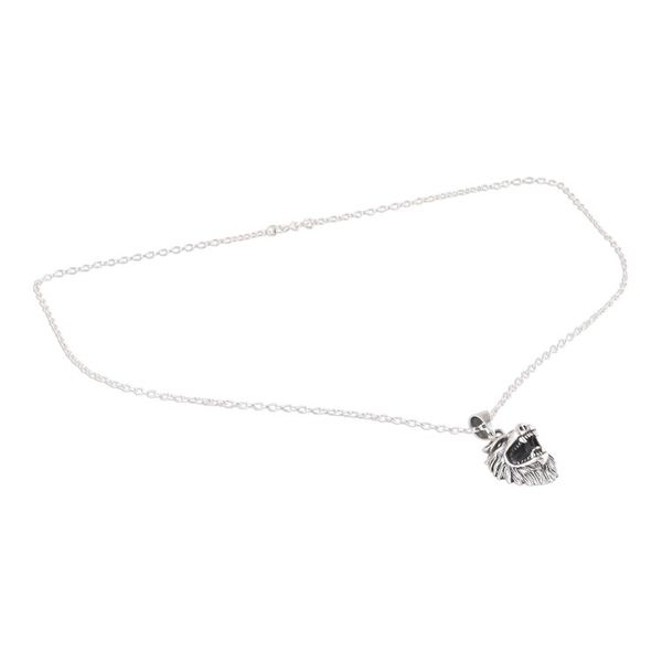 Alternate image for Sterling Silver Wolf Pendant Necklace from India Fascinating Wolf