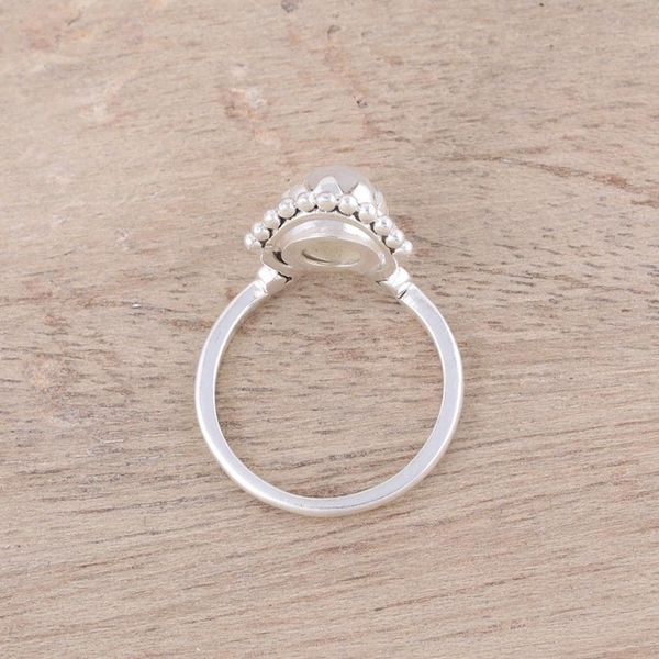 Alternate image for Handmade Rainbow Moonstone Cocktail Ring from India Morning Rainbow