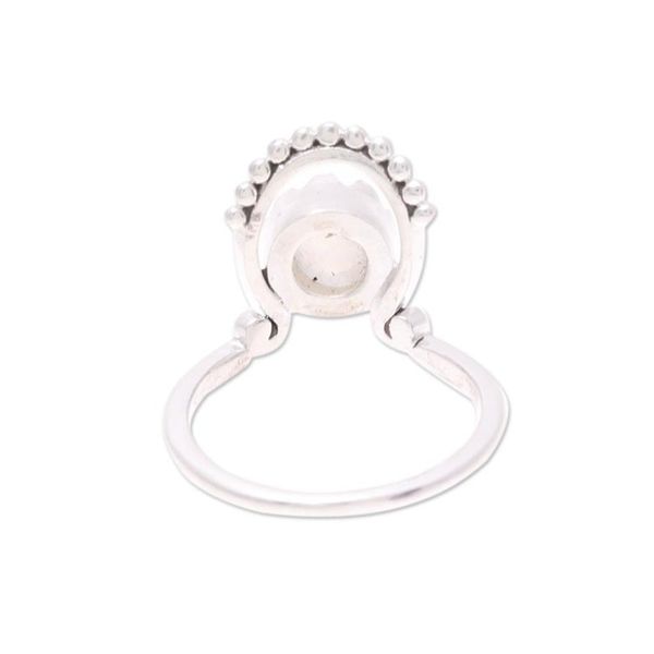 Alternate image for Handmade Rainbow Moonstone Cocktail Ring from India Morning Rainbow