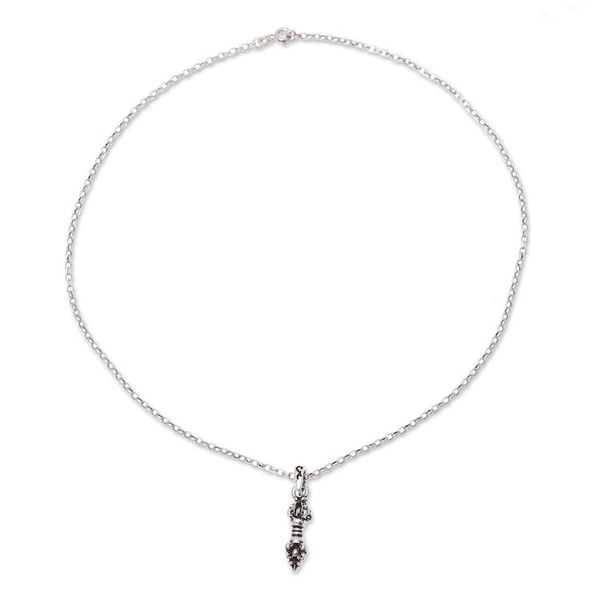 Alternate image for Sterling Silver Talisman Pendant Necklace from India Powerful Talisman