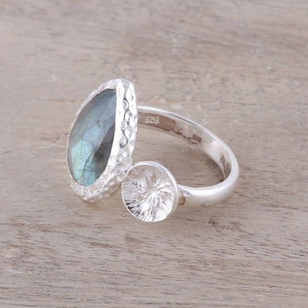 Alternate image for 3.5-Carat Labradorite Wrap Ring from India Aurora Desire