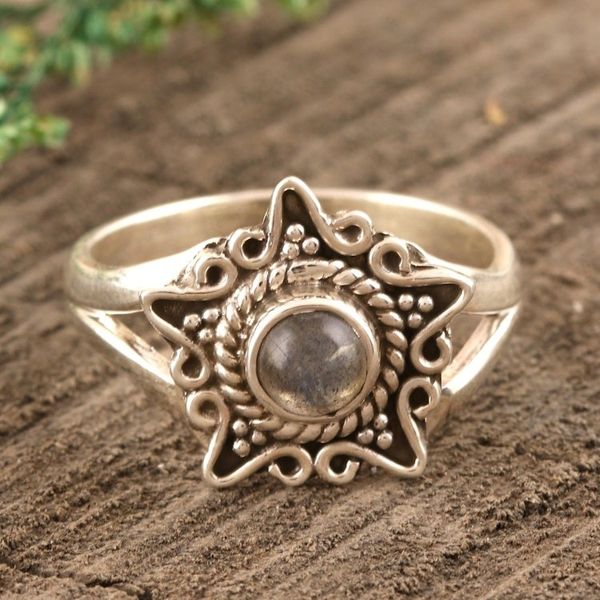 Alternate image for Star-Shaped Labradorite Cocktail Ring from India Shine Through the Mist