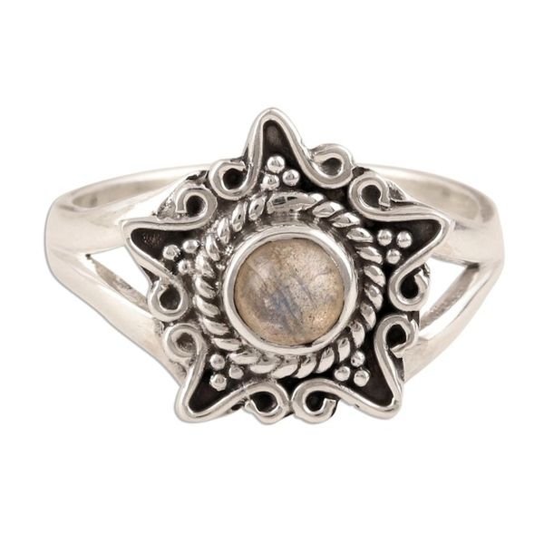 Alternate image for Star-Shaped Labradorite Cocktail Ring from India Shine Through the Mist