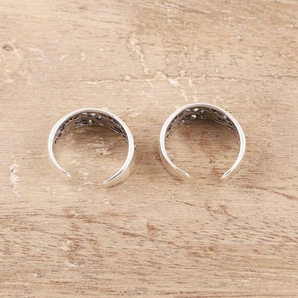 Alternate image for Floral Openwork Sterling Silver Toe Rings from India Pair Floral Trellis