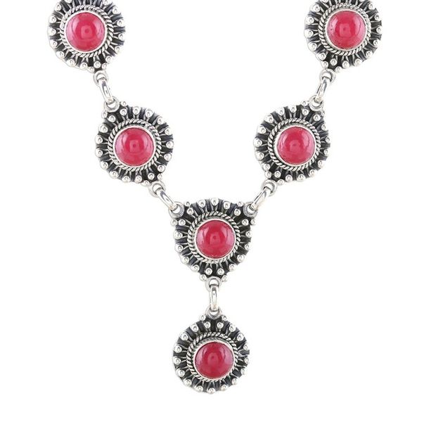 Alternate image for Jasper Link Pendant Necklace from India Red Mystique