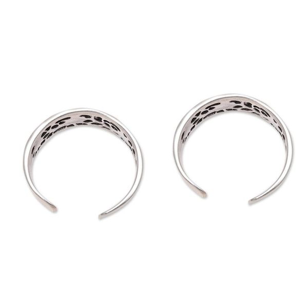 Alternate image for Floral Openwork Sterling Silver Toe Rings from India Pair Floral Trellis