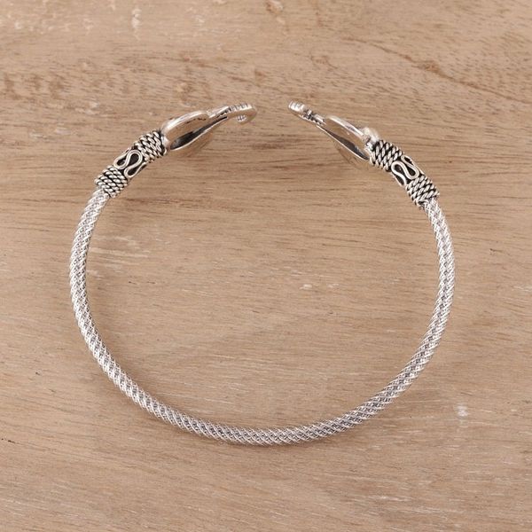 Alternate image for Sterling Silver Elephant Cuff Bracelet from India Elephant Glory