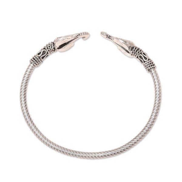 Alternate image for Sterling Silver Elephant Cuff Bracelet from India Elephant Glory
