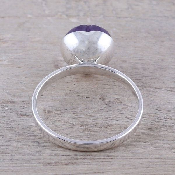 Alternate image for Heart-Shaped Amethyst Cocktail Ring from India Gemstone Heart