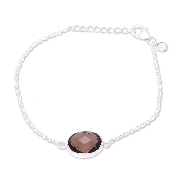 Alternate image for Smoky Quartz and Citrine Pendant Bracelet from India Stylish Sparkle