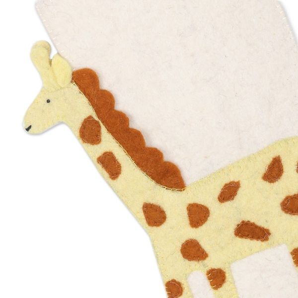 Alternate image for Applique Christmas Stocking with Giraffe Giraffe Holiday