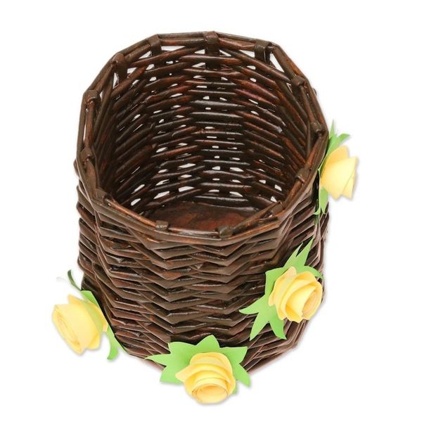 Alternate image for Floral Recycled Paper Mini Basket from India Floral Glory