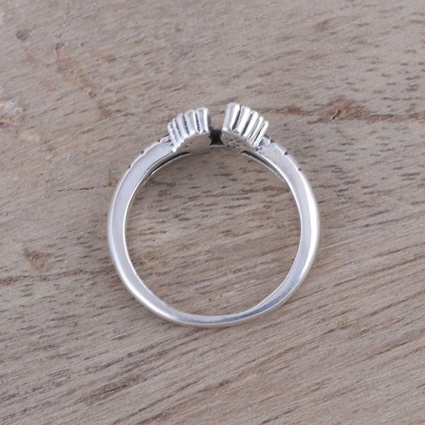 Alternate image for Sterling Silver Footprint Band Ring from India Feet