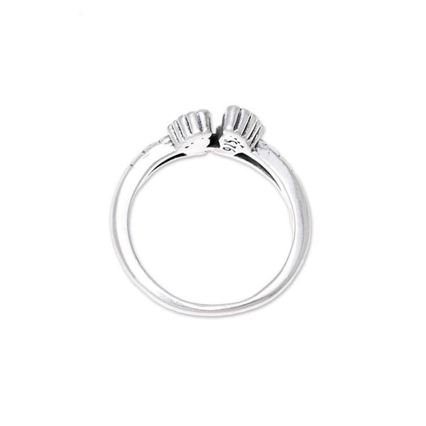 Alternate image for Sterling Silver Footprint Band Ring from India Feet