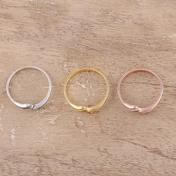 Alternate image for 3 Gold, Rose Gold Plated, and Sterling Silver Band Rings Dog Bones