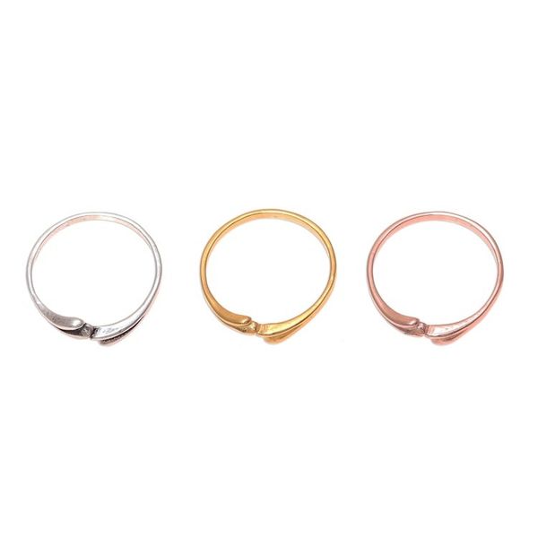 Alternate image for 3 Gold, Rose Gold Plated, and Sterling Silver Band Rings Dog Bones