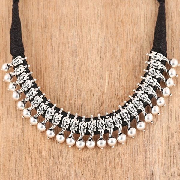 Alternate image for Adjustable Sterling Silver Pendant Necklace from India Peacock Gleam
