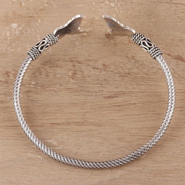 Alternate image for Sterling Silver Butterfly Cuff Bracelet from India Butterfly Fantasy
